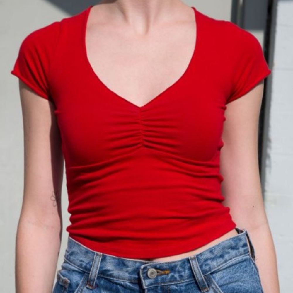 Brandy Melville Red Crop Top